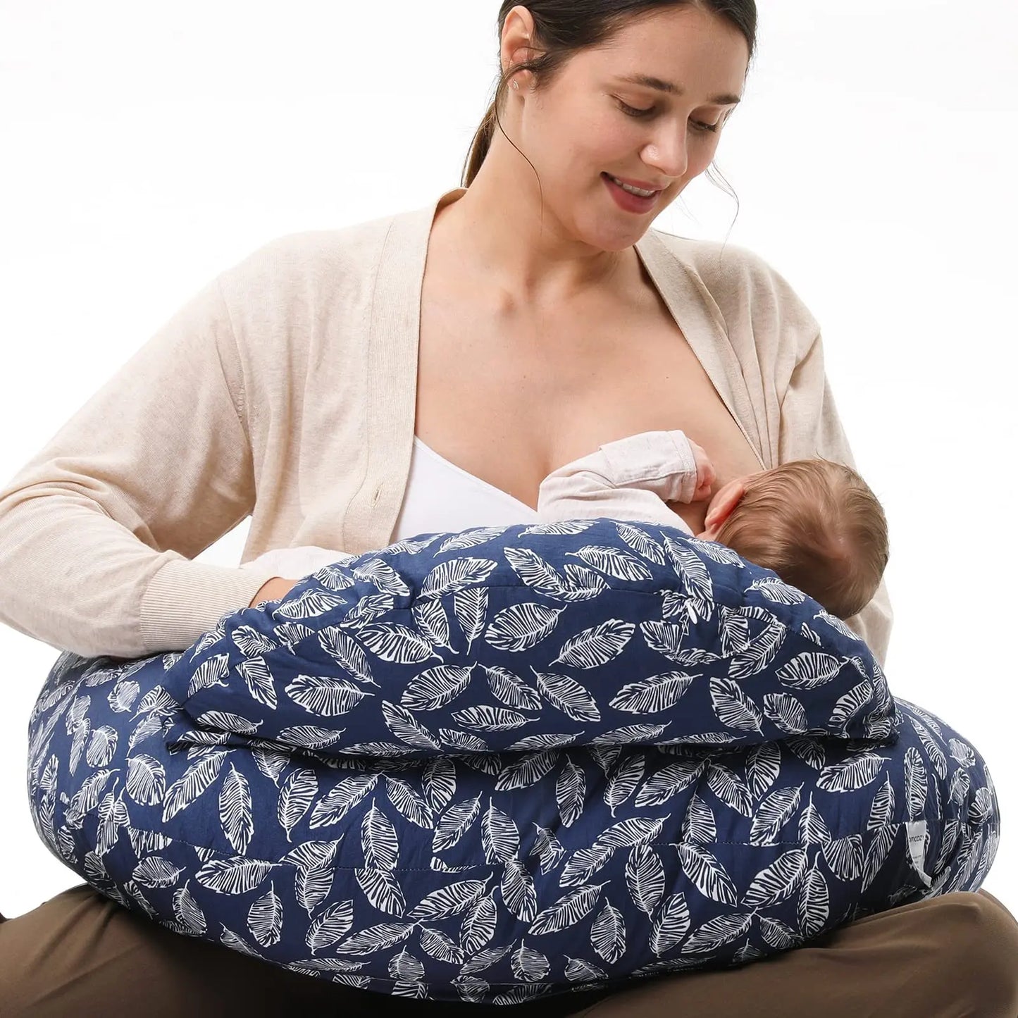 Wider Feeding Pillows Breastfeeding Nursing Support Pillow for Mom Baby Hand-Free Easier Feeding Comfortable Postpartum Recovery