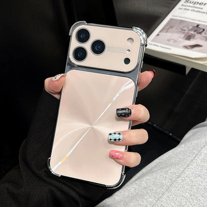 Luxury Plating Armor Glitter Aurora Glossy Phone Case For iPhone 17 16 15 14 13 Pro Max Air Plus Lens Camera Protection Cover