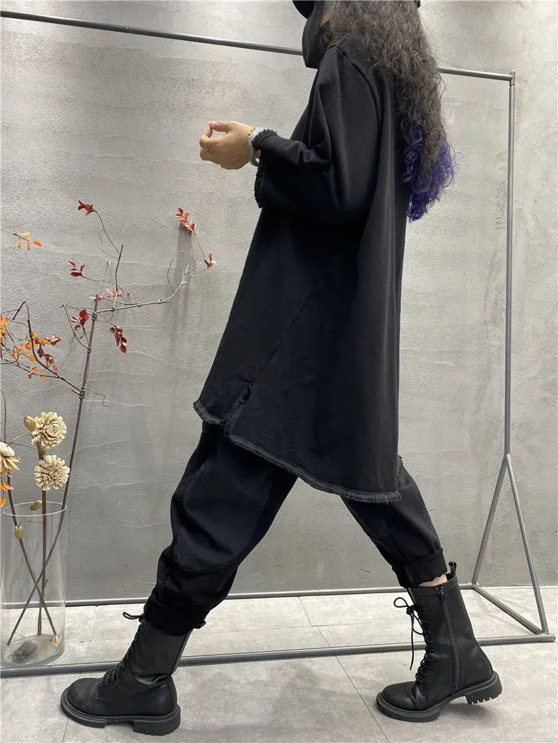 Women Clothing Women's Clothing Sales Plus size Women's Autumn Fashion Temperament Joker Long-sleeved Retro old  Tops