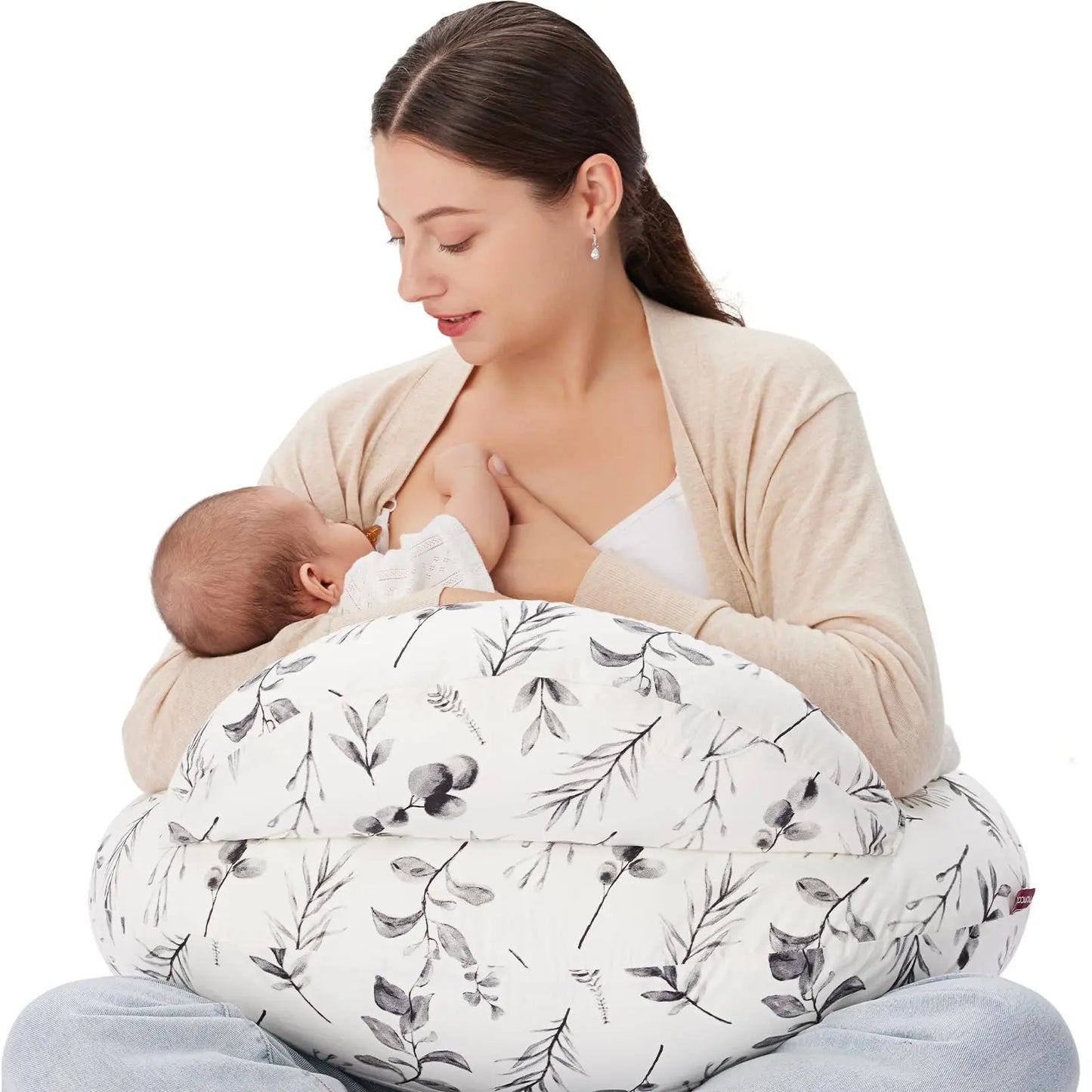 Wider Feeding Pillows Breastfeeding Nursing Support Pillow for Mom Baby Hand-Free Easier Feeding Comfortable Postpartum Recovery
