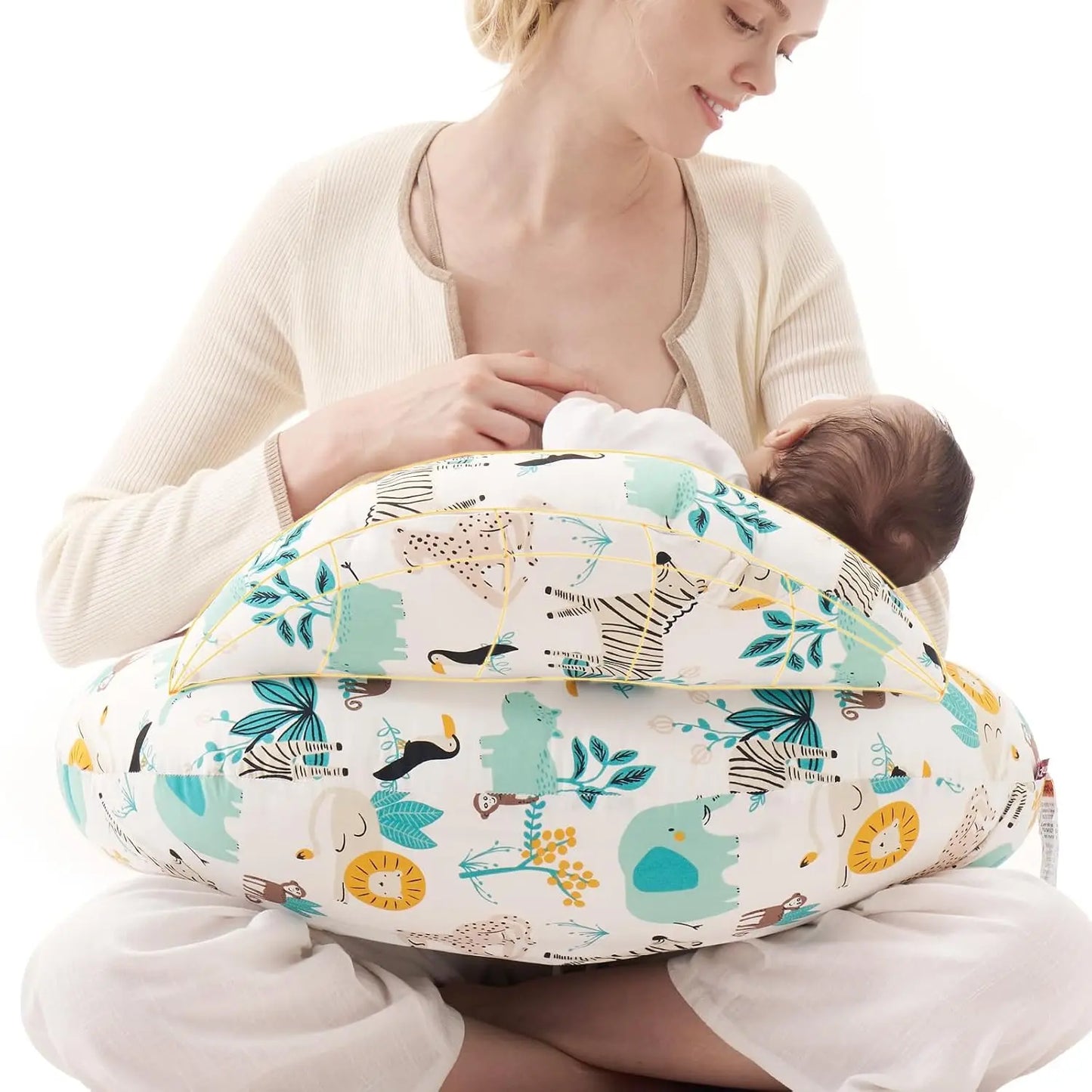 Wider Feeding Pillows Breastfeeding Nursing Support Pillow for Mom Baby Hand-Free Easier Feeding Comfortable Postpartum Recovery