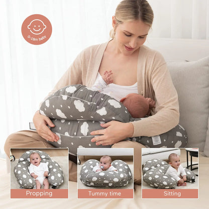 Wider Feeding Pillows Breastfeeding Nursing Support Pillow for Mom Baby Hand-Free Easier Feeding Comfortable Postpartum Recovery
