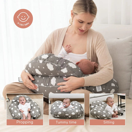 Wider Feeding Pillows Breastfeeding Nursing Support Pillow for Mom Baby Hand-Free Easier Feeding Comfortable Postpartum Recovery