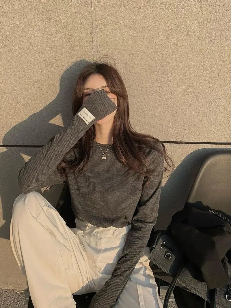Clothing T Shirt Woman Beige Korean Fashion Streetwear Clothes Top Cute Women's Tshirt High Quality Aesthetic Hot Pullover