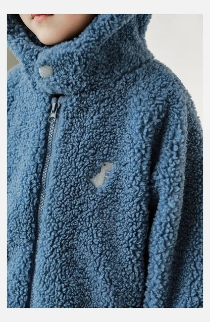 Kids Polar Fleece Coats Children Cartoon Dinosaur Outerwear Boy Warm Fleece Jacket Baby Girls Winter Coat for Boy Clothing