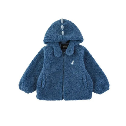 Kids Polar Fleece Coats Children Cartoon Dinosaur Outerwear Boy Warm Fleece Jacket Baby Girls Winter Coat for Boy Clothing