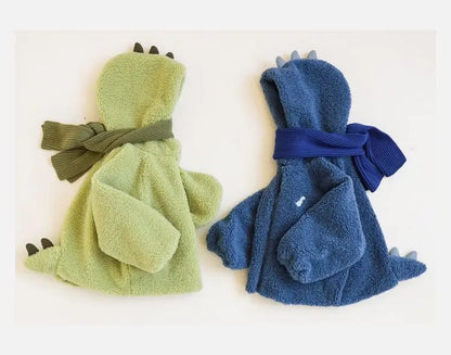 Kids Polar Fleece Coats Children Cartoon Dinosaur Outerwear Boy Warm Fleece Jacket Baby Girls Winter Coat for Boy Clothing