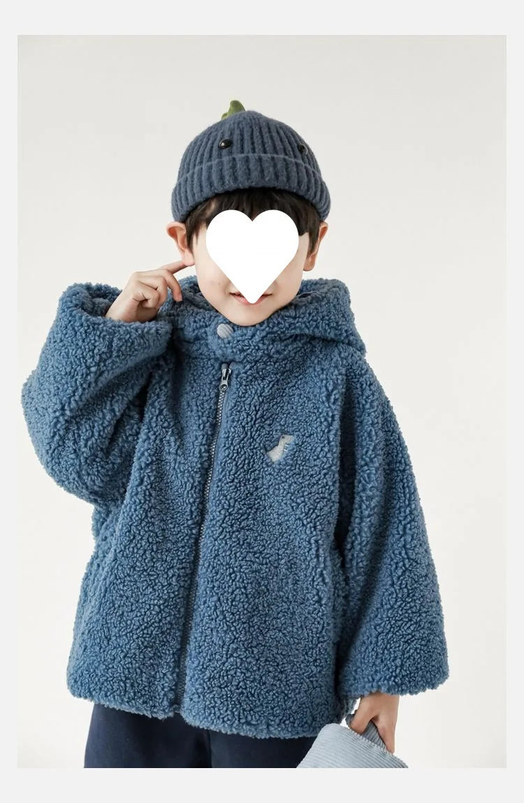 Kids Polar Fleece Coats Children Cartoon Dinosaur Outerwear Boy Warm Fleece Jacket Baby Girls Winter Coat for Boy Clothing