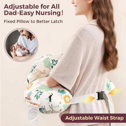 Wider Feeding Pillows Breastfeeding Nursing Support Pillow for Mom Baby Hand-Free Easier Feeding Comfortable Postpartum Recovery
