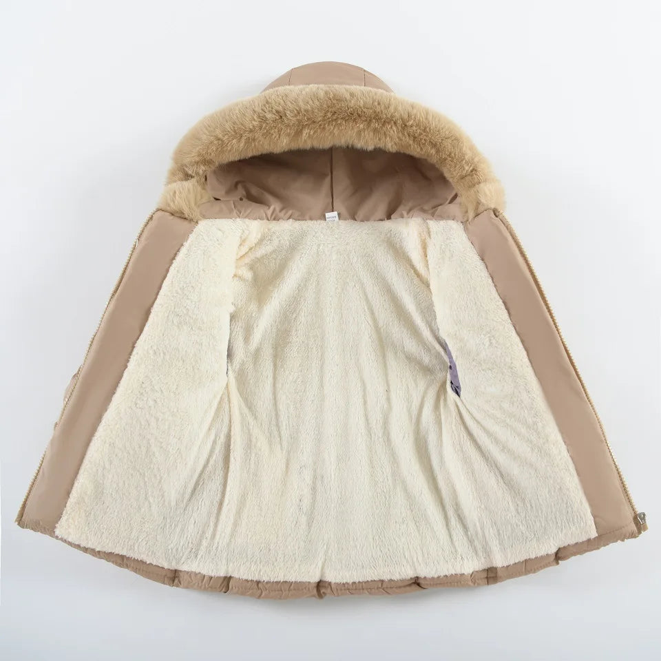 2025 Fashion girl Winter Coats Toddler Kids Jacket Snow Clothes Puffer Dress Girl Warm Hoodie 1 2 3 4 years baby girl outwear