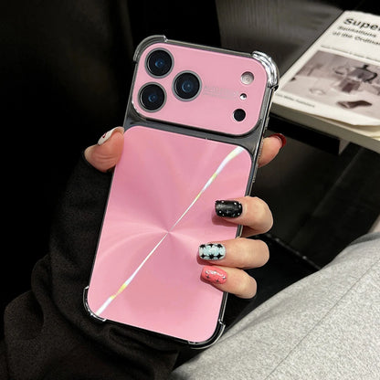 Luxury Plating Armor Glitter Aurora Glossy Phone Case For iPhone 17 16 15 14 13 Pro Max Air Plus Lens Camera Protection Cover