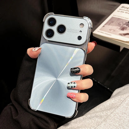 Luxury Plating Armor Glitter Aurora Glossy Phone Case For iPhone 17 16 15 14 13 Pro Max Air Plus Lens Camera Protection Cover