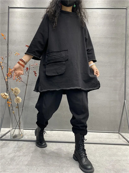 Women Clothing Women's Clothing Sales Plus size Women's Autumn Fashion Temperament Joker Long-sleeved Retro old  Tops